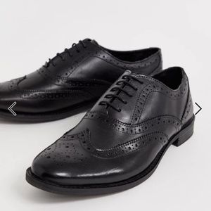 Leather Brogue Shoes Asos Design Womens 7
